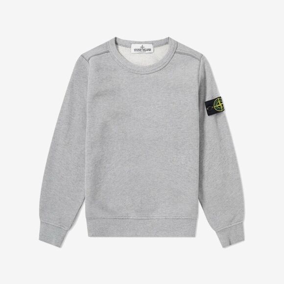 Stone Island Junior Crew Sweatshirt - Melange Grey size 8 NWT in packaging - Picture 1 of 6